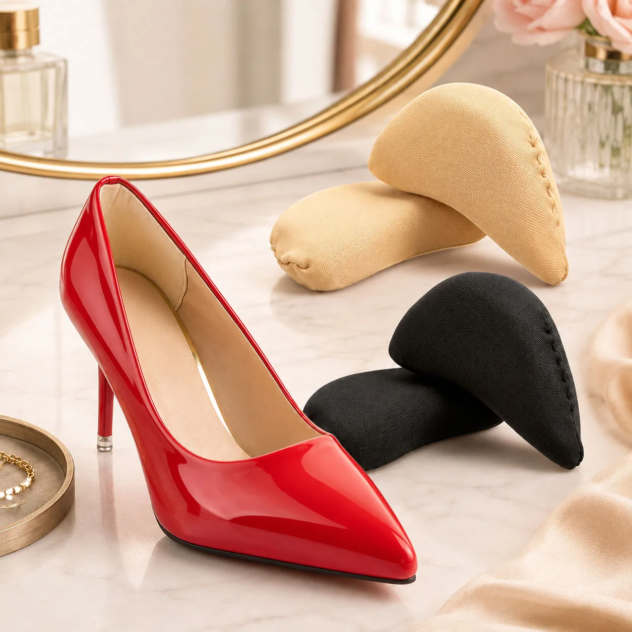 EiD Sponge Forefoot Insert Pads Women Pain Relief High Heel Insoles Reduce Shoe Size Filler Protector Adjuster Shoe Accessories