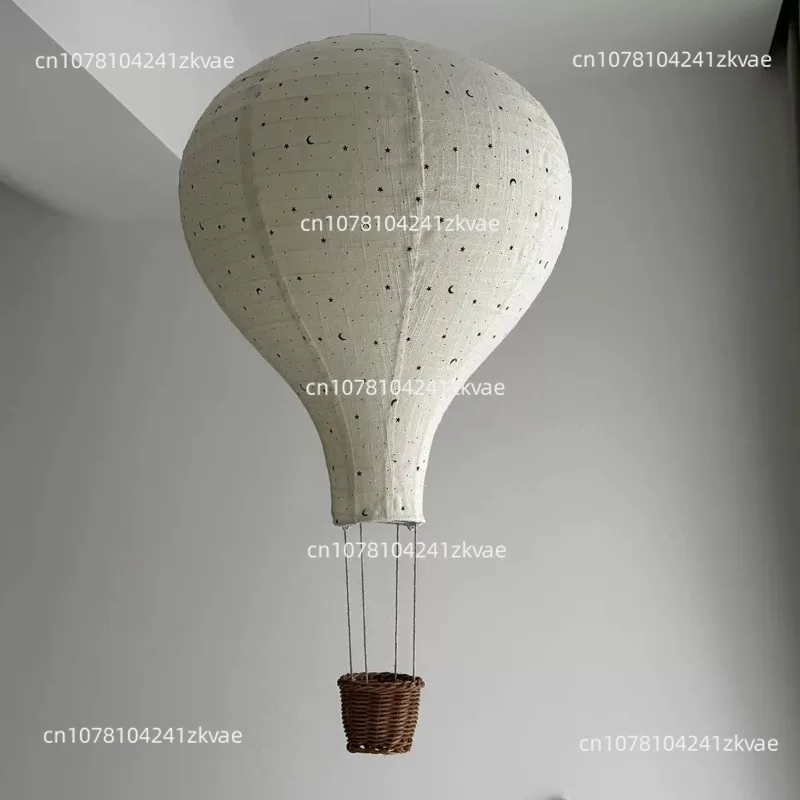 Nordic Ins Handmade Fabric Hot Air Balloon Pendant Home Decor Balloon Lampshade Bedroom Ornament