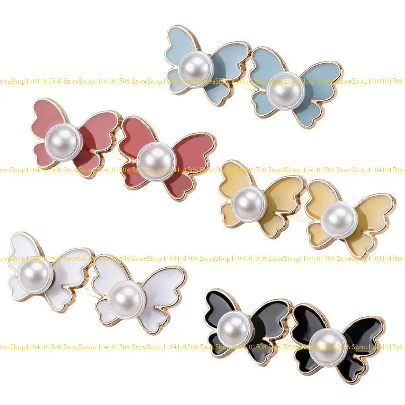 

15YC Nonsewing Jeans Adjuster 3pcs Butterfly Waist Fitness Clip for Women Clothing