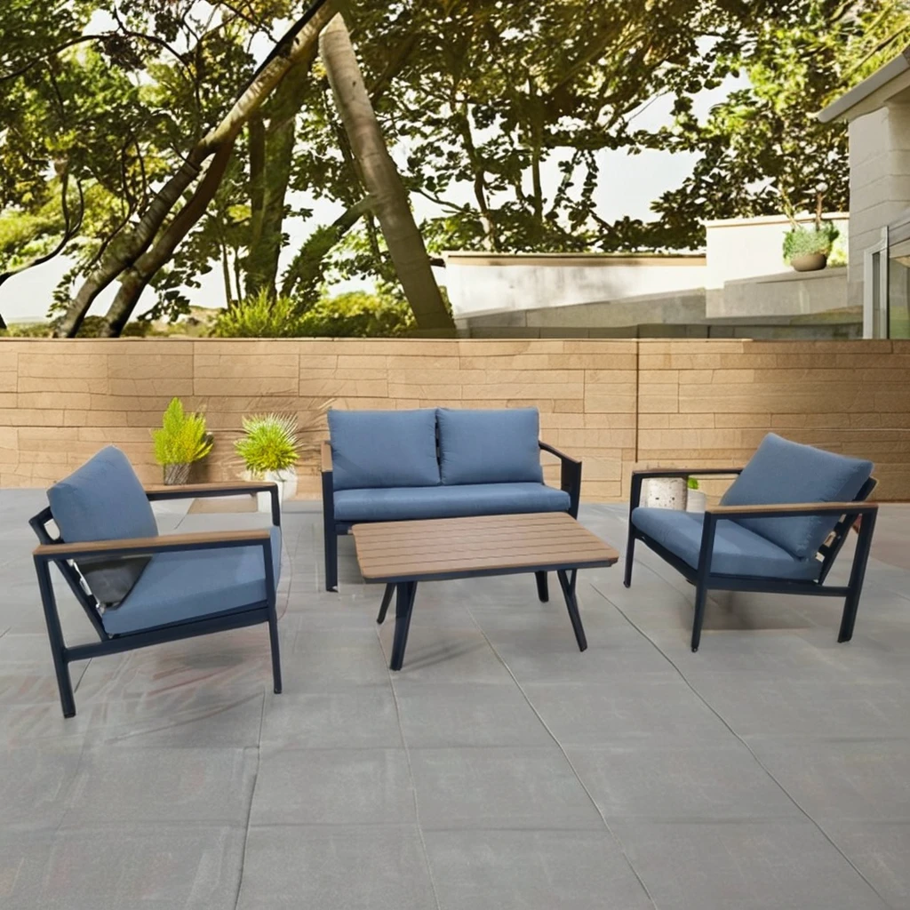 

4pcs Outdoor Sofa Set Living Room Hotel Villa Park Courtyard Apartment Farmhouse-Versatile Outdoor Furniture