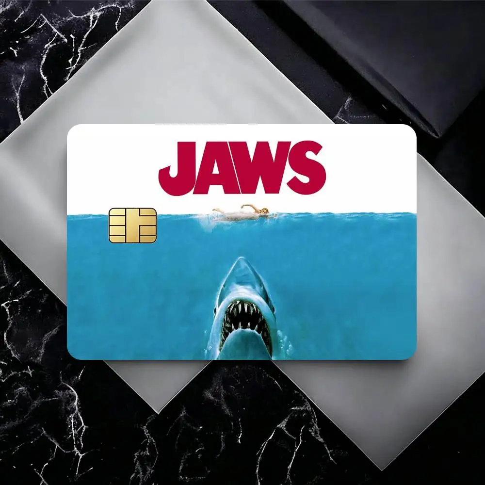 MOVIE J-Jaws Decal Set  Spend or Save Funny Shell Ultra Thin No Fade Sticker Cover Film for Debit Credit Card