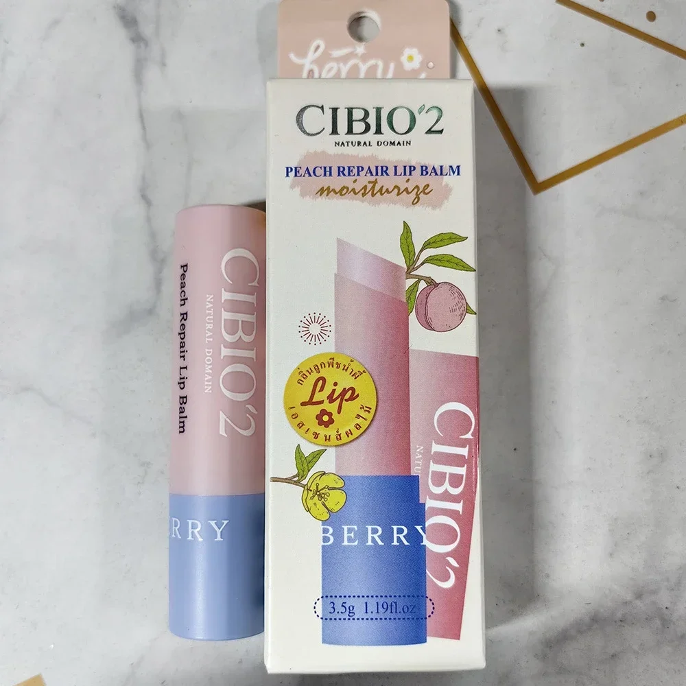 Genuine Original CIBIO'2 Lip Balm Peach Plant Extract Moisturizing Moisturize Fade Lip Lines Anti-crack K-beauty CIBIO2 Beauty
