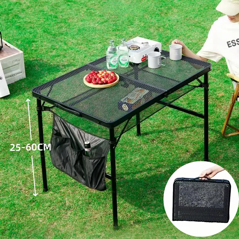 

Portable Outdoor Folding Table Adjustable Height Camping Table Lightweight Aluminum Alloy Picnic Tables IGT Tactical Table