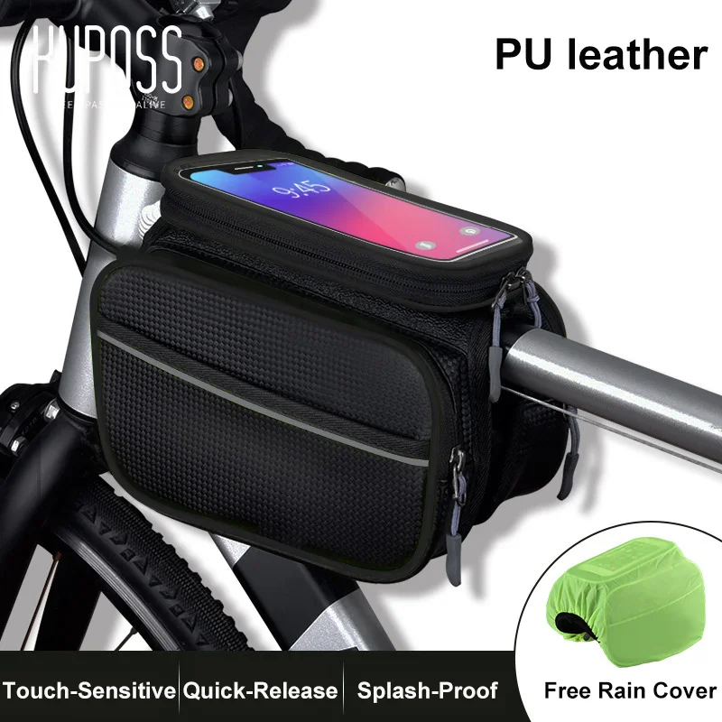

KUPOSS Below 6.2" Bike Phone Front Bag Waterproof TPU Sensitive Touch Screen Cycling Phone Bags MTB Road Bicycle Accessories
