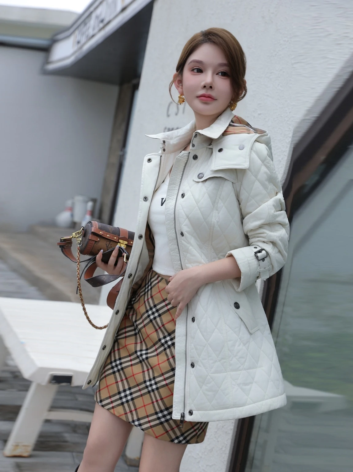 Novas senhoras briti sle algodão jaet acolchoado casual quente feito de comprimento médio manga longa casaco de algodão de inverno outerwear