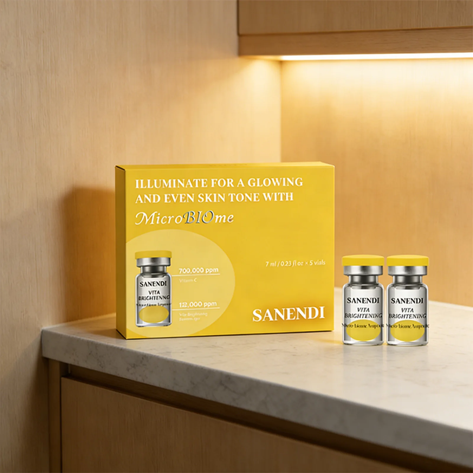 Sanendi Facial Deep Moisturizing Skin Care Set Active Microbial Brighten Serum Collagen Gentle Soothes Sensitive Skin