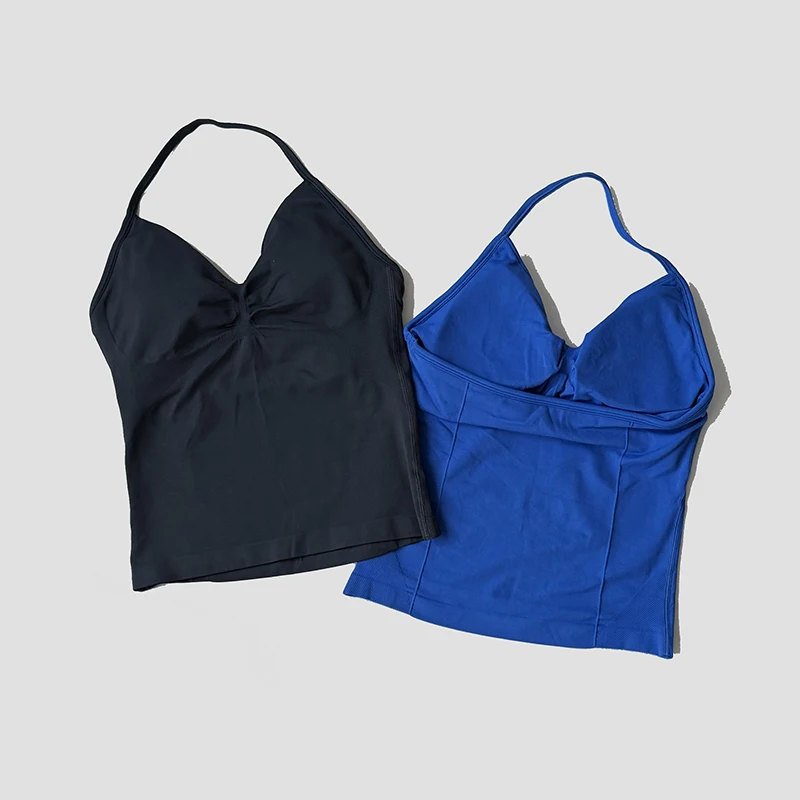 

Топ с лямкой на шее, жилет для спортзала, женские топы на бретелях с открытой спиной, спортивные бюстгальтеры с эффектом пуш-ап, жилет для бега, топы для тренировок, спортивная одежда, одежда для йоги