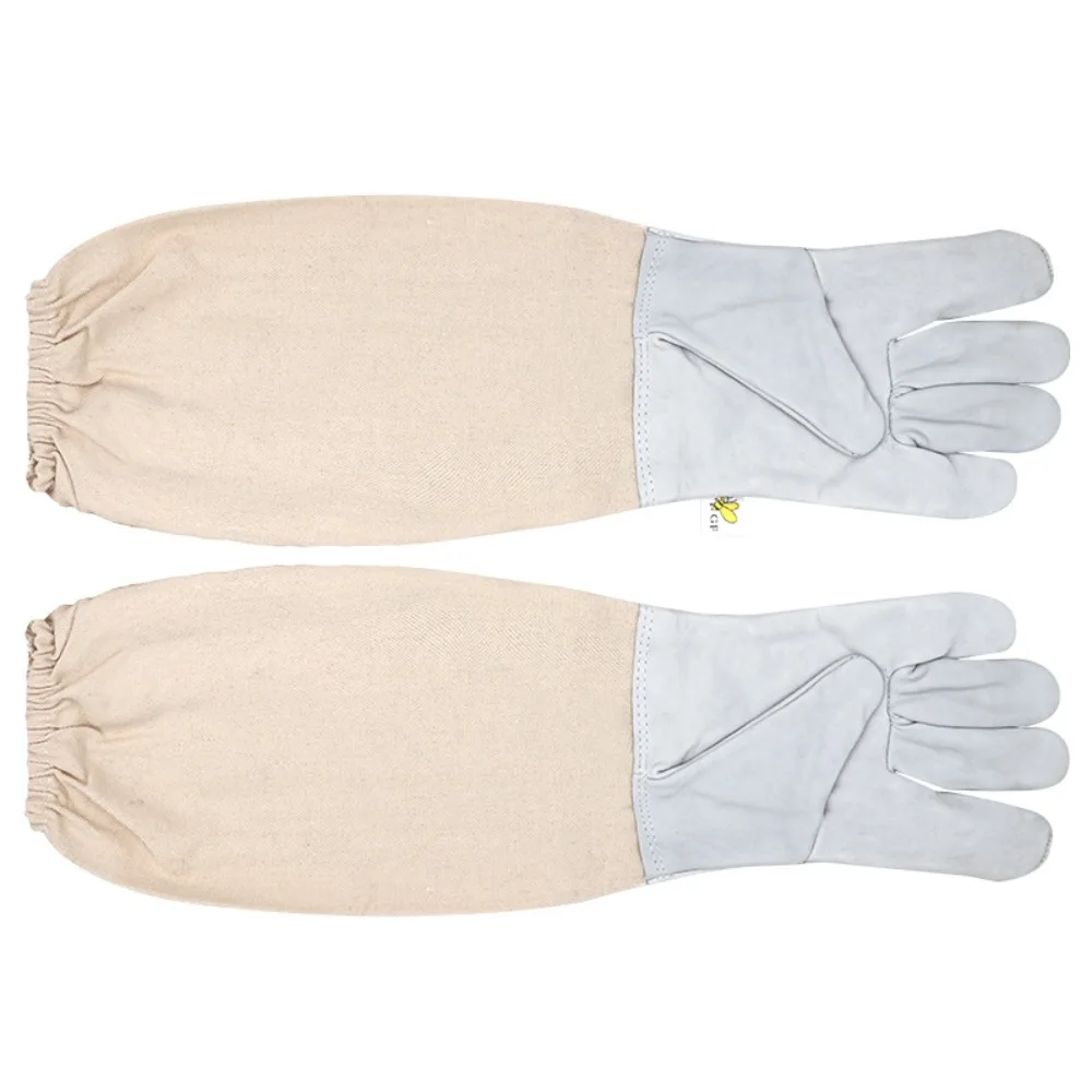 

Пара защитных перчаток для пчеловодства от укусов, из холста и овчины, профессиональные инструменты для пчеловодства