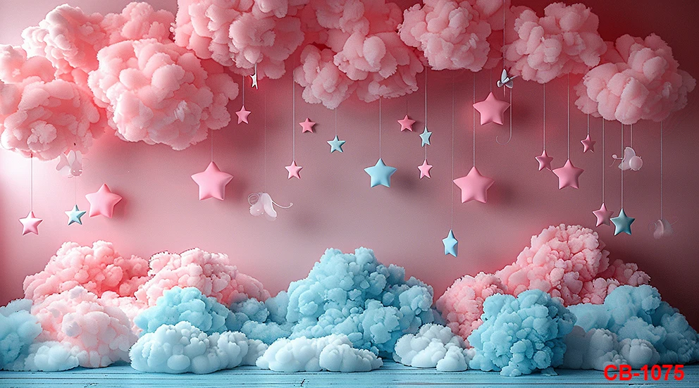 بالون ملون التصوير خلفية القلعة لطيف الدب يونيكورن الزهور عيد ميلاد الأطفال راية ملصق ديكور خلفية مخصصة