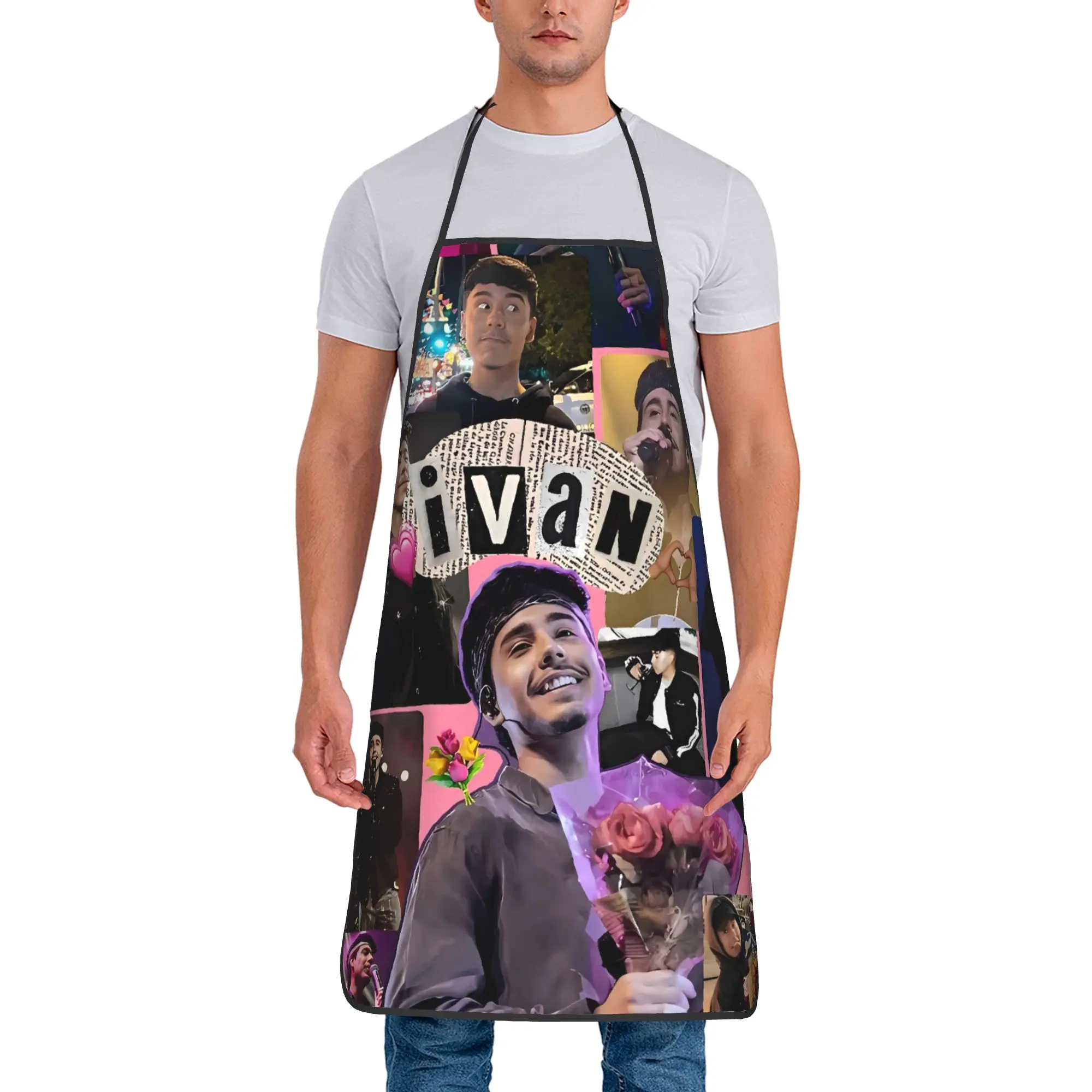 

Handsome Ivan Singer Cornejo Apron Cute Household Kitchen Accessories Restraunt Adult Aprons without Pocket
