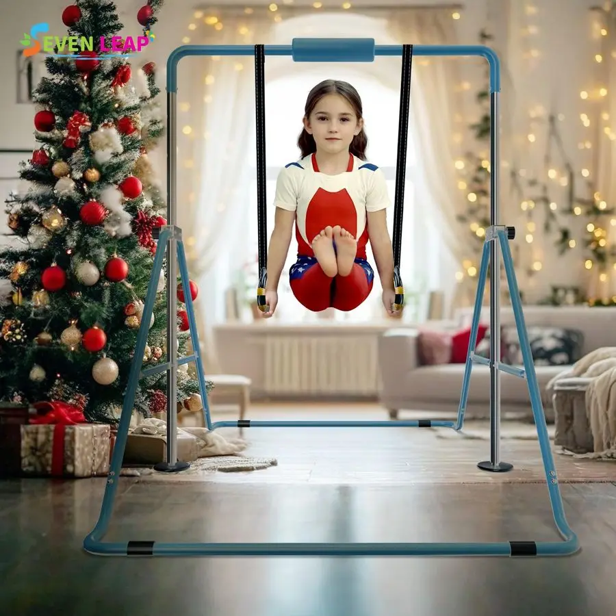 شريط للجمباز الصغار، تصميم قابل للتعديل والطي، قضبان أفقية قابلة للتوسيع، قضبان متينة وقوية