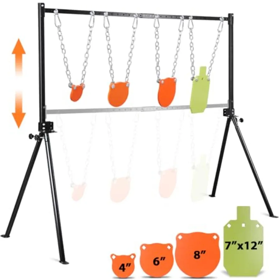 

Комплект стальных мишеней AR500 для тренировки винтовки и пистолета: 3, 8, толщина 4, 6, 8, мишени для гонга и мишень 7x12 с регулируемым торсом