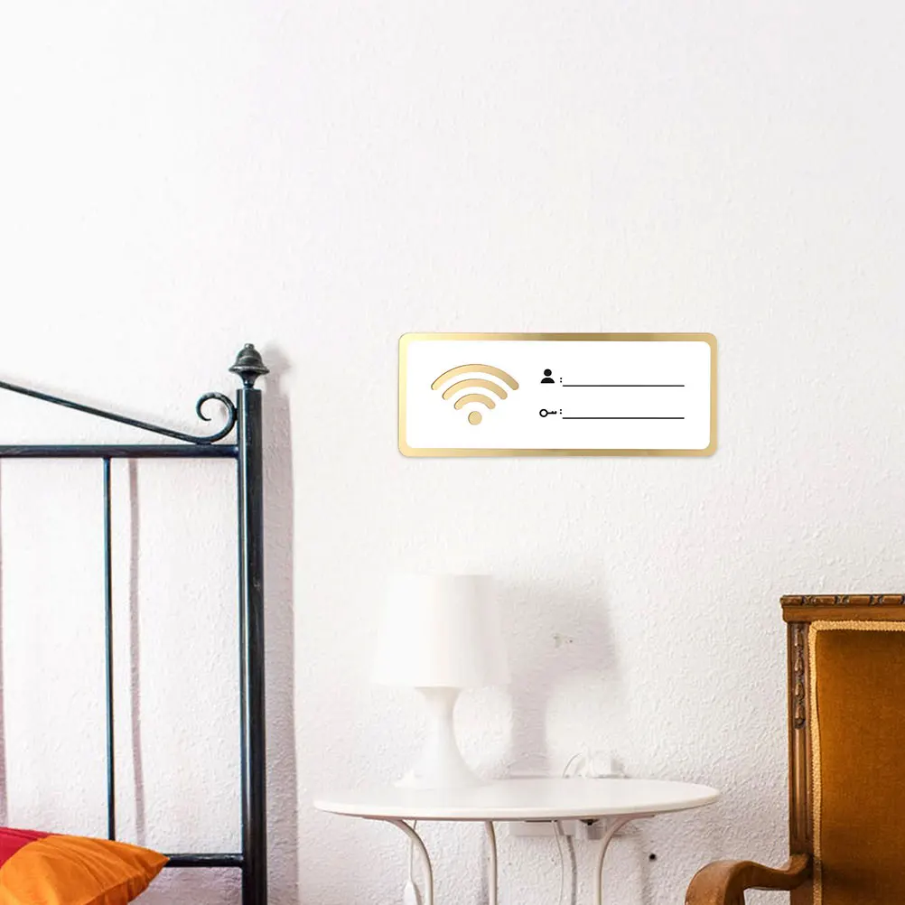 

2Pcs WiFi Password Sign Acrylic Network Wall Reminder Board For Guest Room College Decor Wireless Coverage Display
