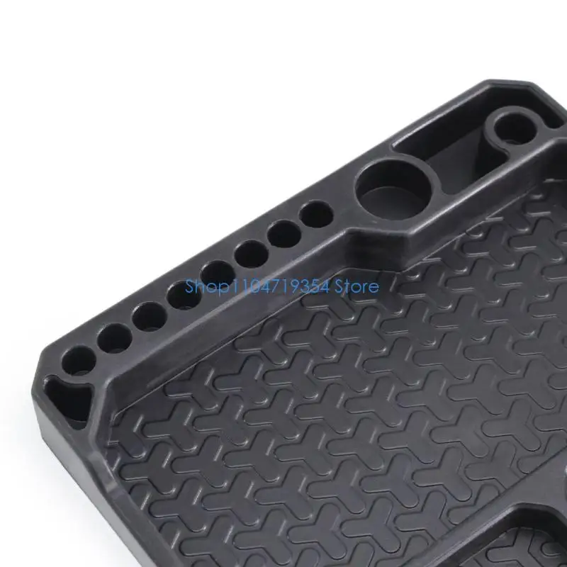 0XLD Plastic Repair Tray with Multi Compartments 10 Tool Slots and Nonslip Base for Organizing Screws and Tool