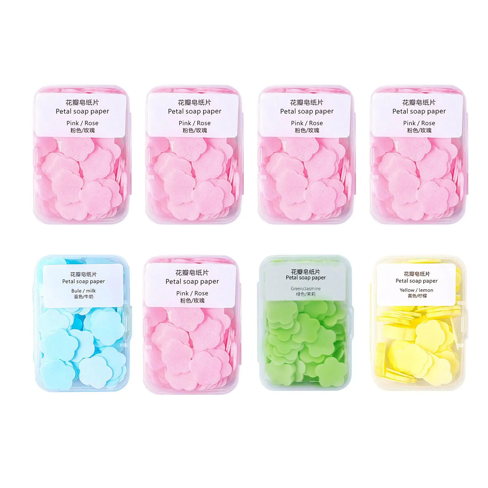 400 Pieces Soap Sheets for Hand Washing, Disposable Petal Soap Paper, Soluble