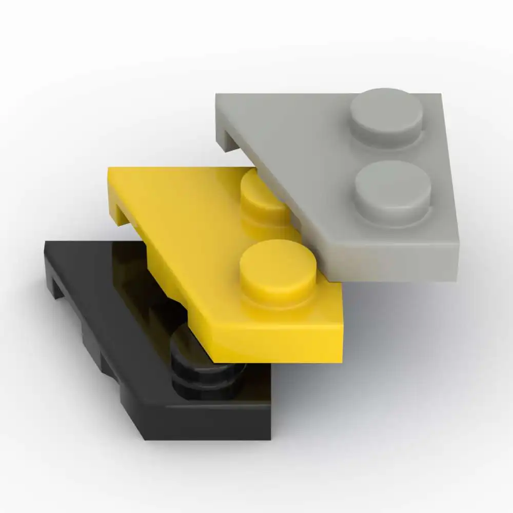 

MOC 10 шт. 24307 2x2 клиновая пластина, комплект строительных блоков, правая доска, кирпичи, обучающие частицы, игрушки «сделай сам», детский подарок на день рождения