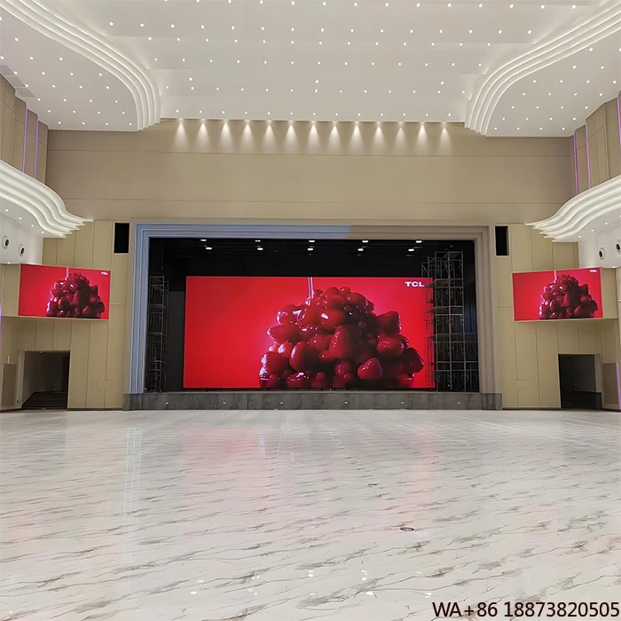 شاشة LED مثالية 4K فائقة الوضوح داخلية كاملة الألوان جدار عملاق مرحلة الحدث أحجام خلفية 5.7 م × 3.84 م نماذج P1.25