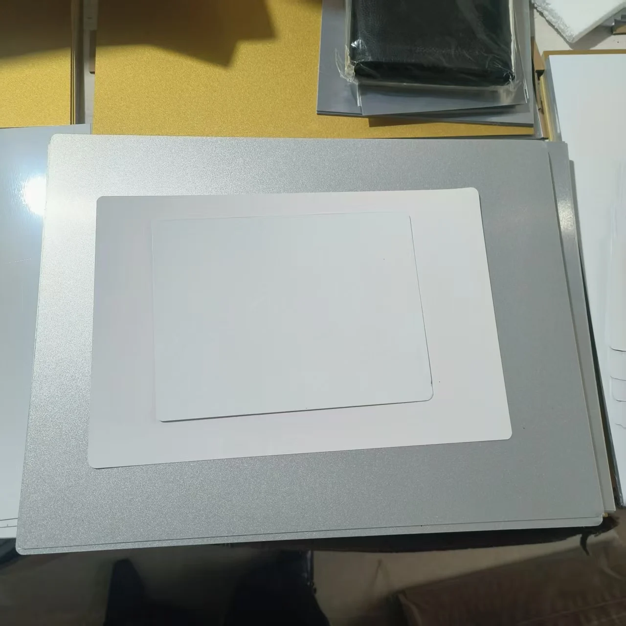 

10sheets 0.7mm thickness 20cmx30cm Blank Sublimation Metal Aluminium plate with round corners Name Card Printing Transfer