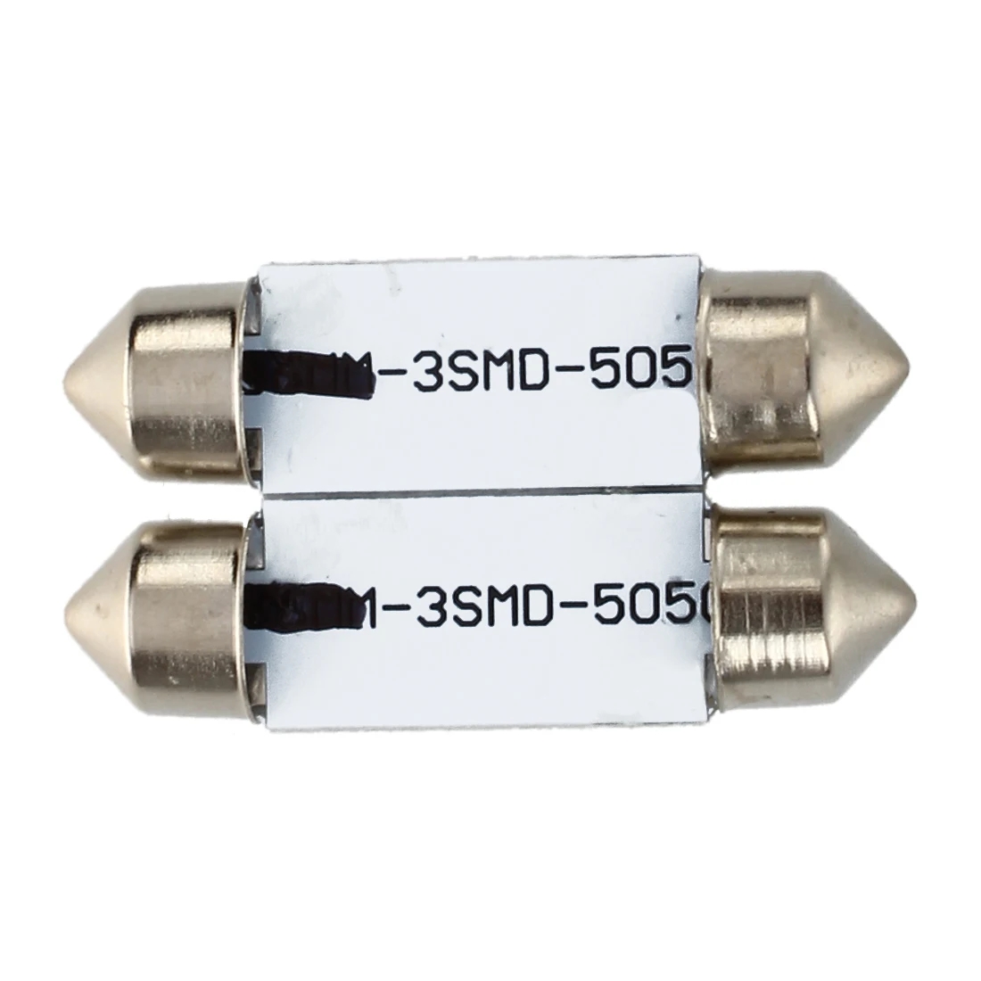 2x C5W 3 LED SMD 5050 36mm Xenon White Bulb plate shuttle Festoons dome ceiling lamp car light