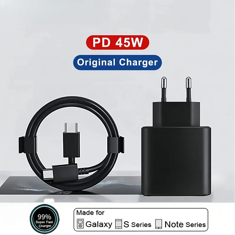 PD 45W USB Charger Fast Charging USB C To Type C Quick Charge 3.0 Cable Phone Adapter For Samsung Galaxy S23 Ultra Note10 Plus