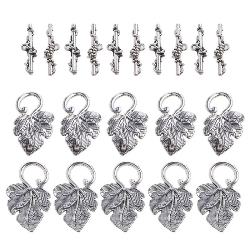 

100 шт. Разнообразные ретро-коннекторы OT в форме листа для самостоятельного изготовления подвесок и аксессуаров для ожерелий