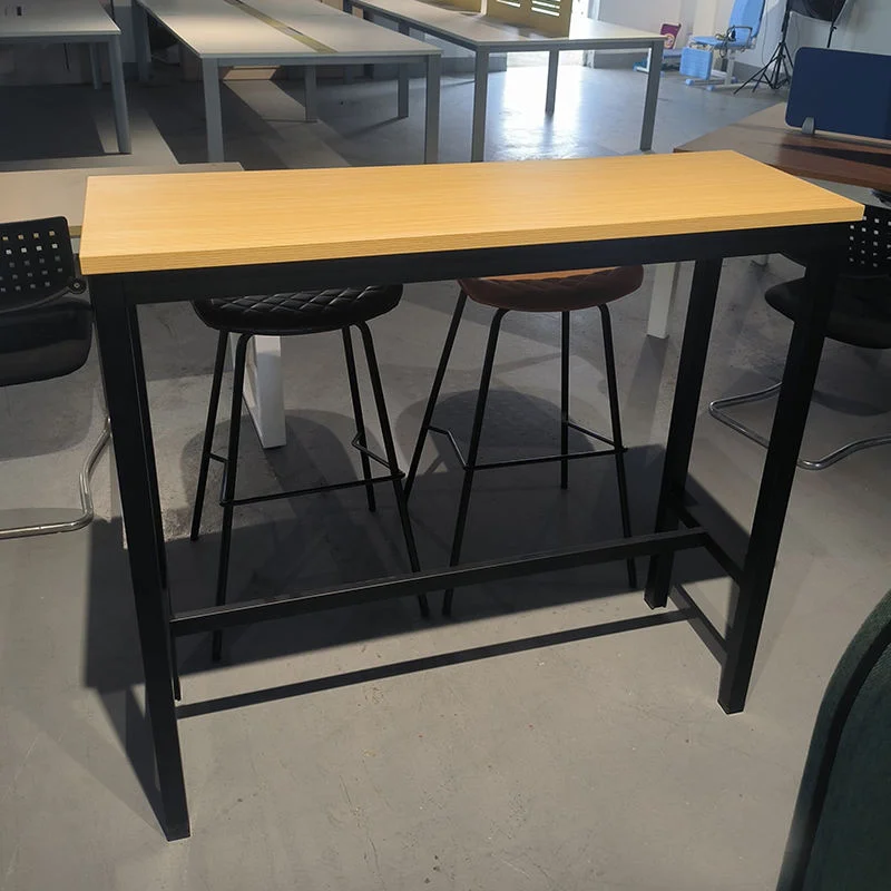 

Rectangle Bar Height Dining Table Set Long Wood High Leisure BarTable With bar Stools