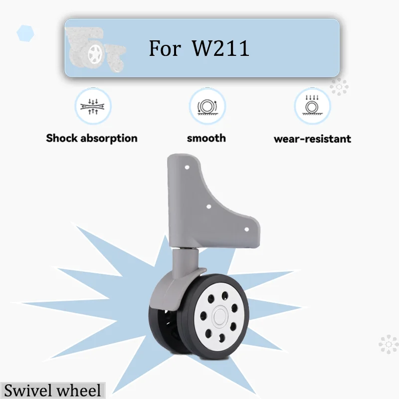 

For W211 Trunk Wheels Pressure-Resistant & Shock-Absorbing Replacement Wheels For Checked Luggage Wear-Resistant Quiet
