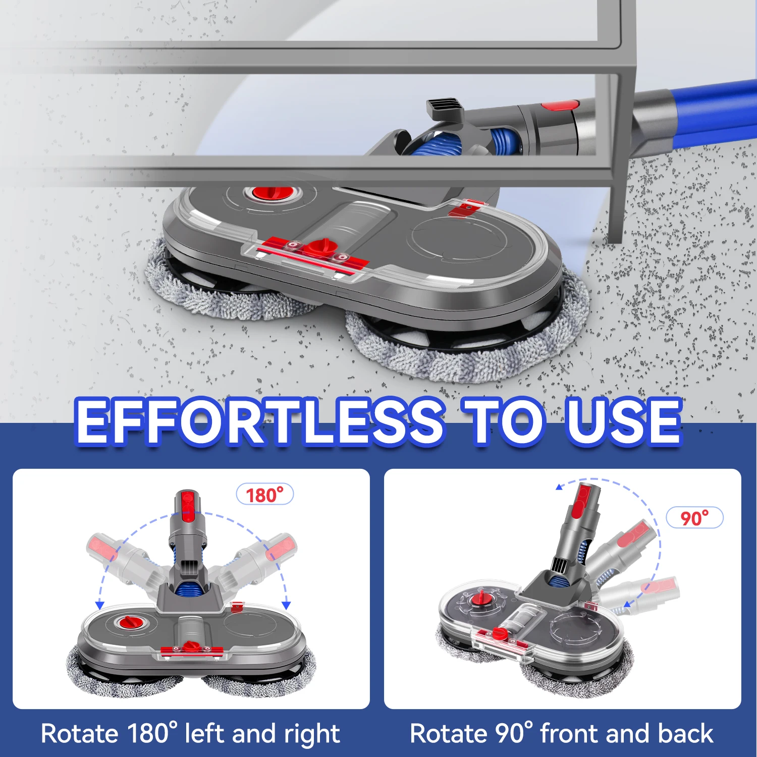 Spazzola elettrica per mop con serbatoio dell'acqua per Dyson V7 V8 V10 V11 V15 Aspirapolvere di ricambio per aspirapolvere riutilizzabili