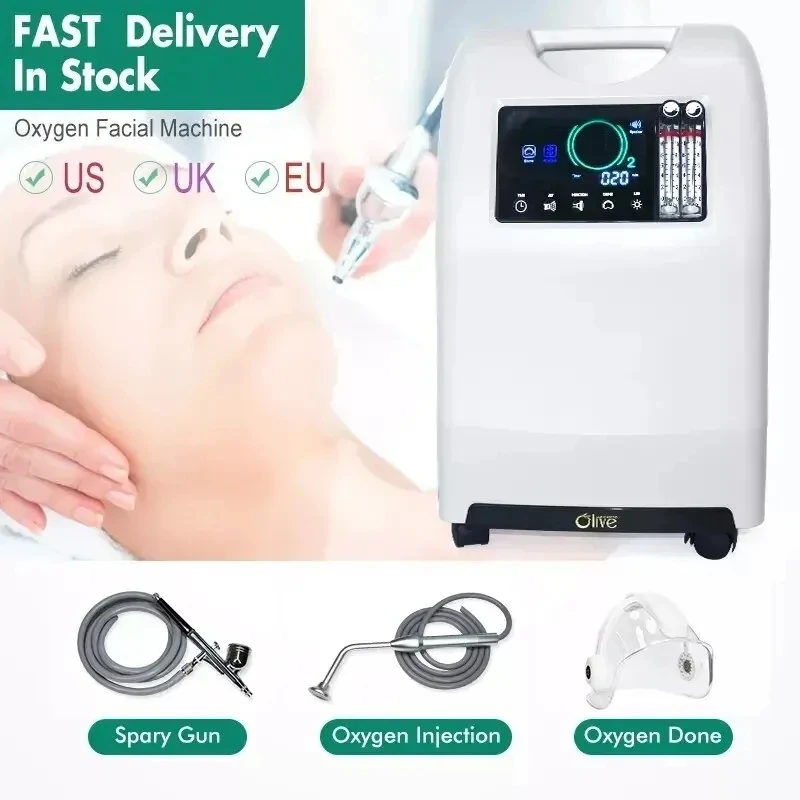 3 In 1 Super Maquinas Facial Oxygenated Machine H2o2 Hyperbaric Whitening Jet Peel Facial Machine