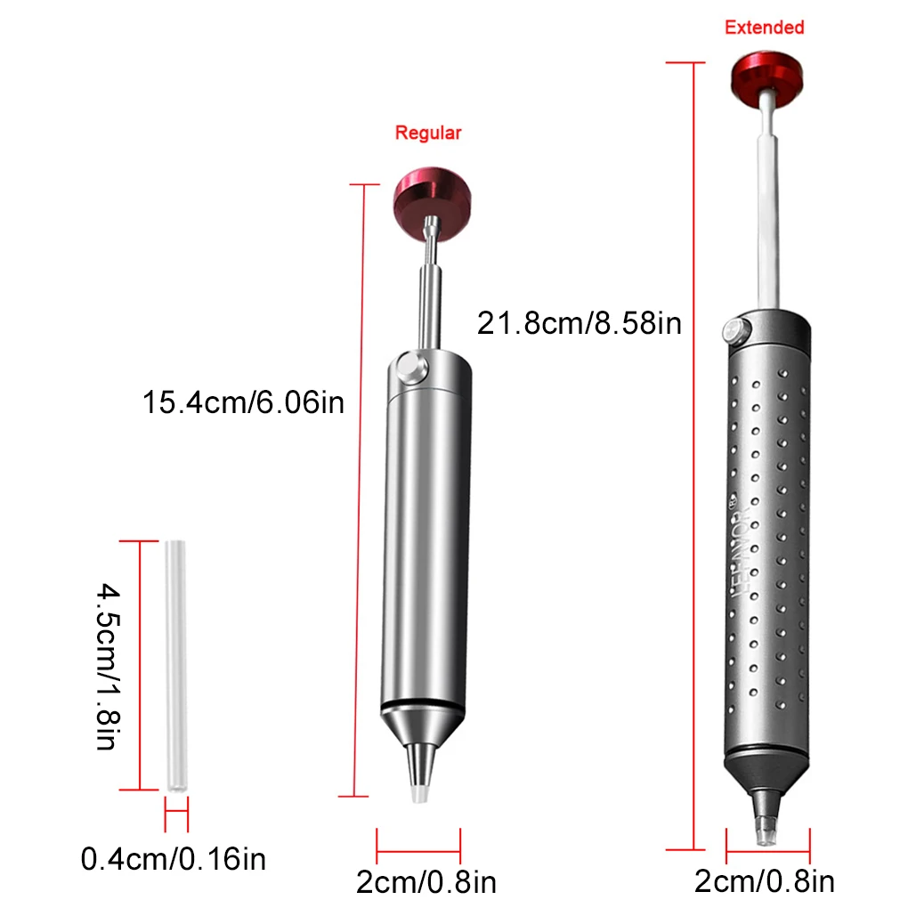 LEFAVOR الألومنيوم قوية ديسولديرينغ مضخة شفط القصدير بندقية لحام مصاصة القلم إزالة فراغ لحام الحديد أداة إصلاح لحام