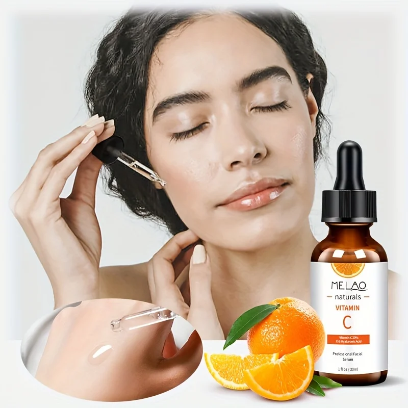 MELAO VITAMIN C SERUM Serum do twarzy z witaminą C, kwasem hialuronowym, witaminą E i więcej – Serum rozjaśniające, wyrównujący odcień skóry