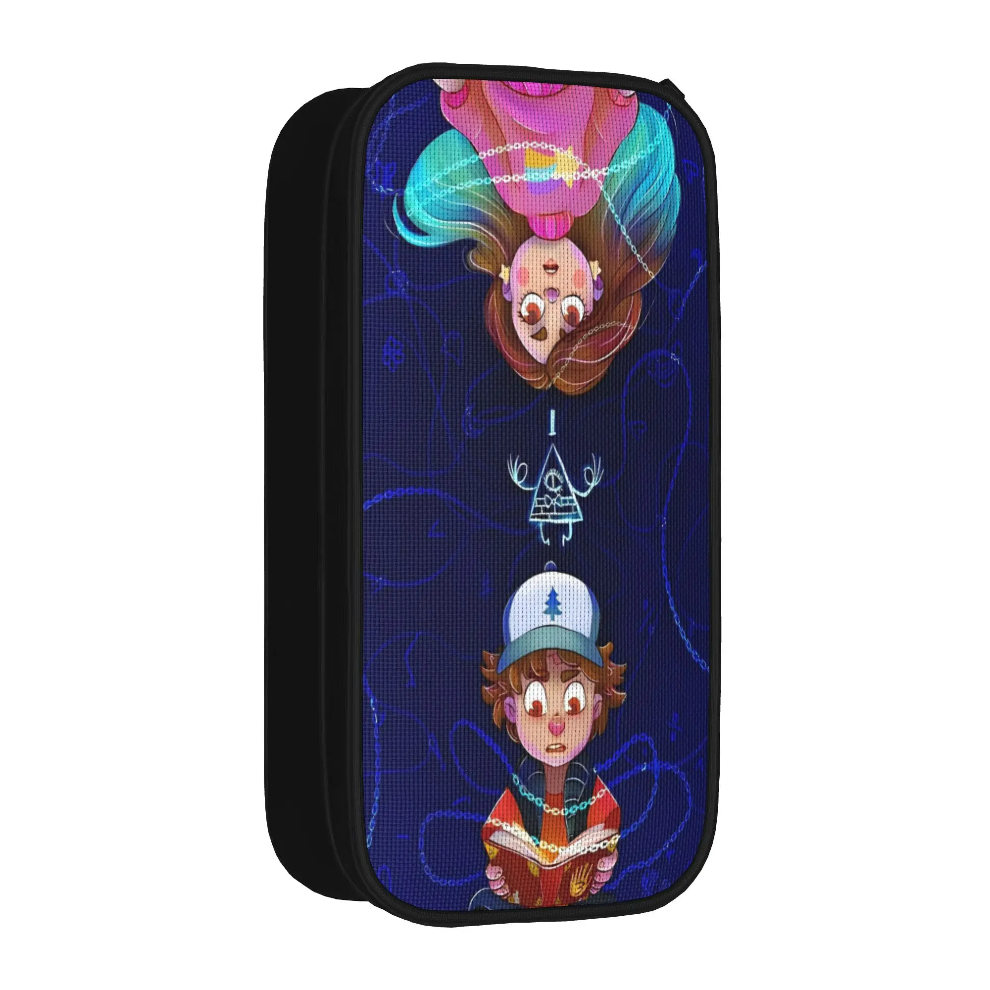 G-Gravity Falls Pencil Case  School Pencil Cases Canvas Child Kawaii University Pencil Bag School Supplies