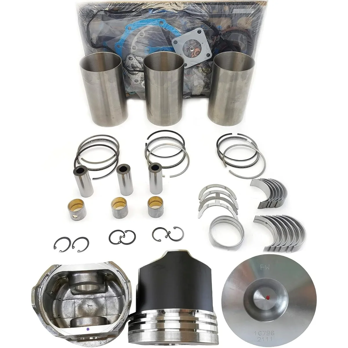 

D1703 DI Engine Overhaul Rebuild Kit (No valve set) For Kubota D1703 Engine Tractor L3410DT L3300F KL265 KL285 KL2750 Bobcat