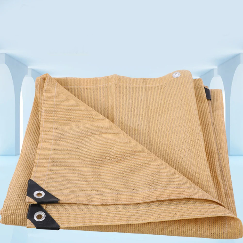 

1Pcs Sunshade Net Curtain 2x2m Beige Portable Shade Sail for Patio Yard Balcony Quick Setup Sunshades for Outdoors Heat