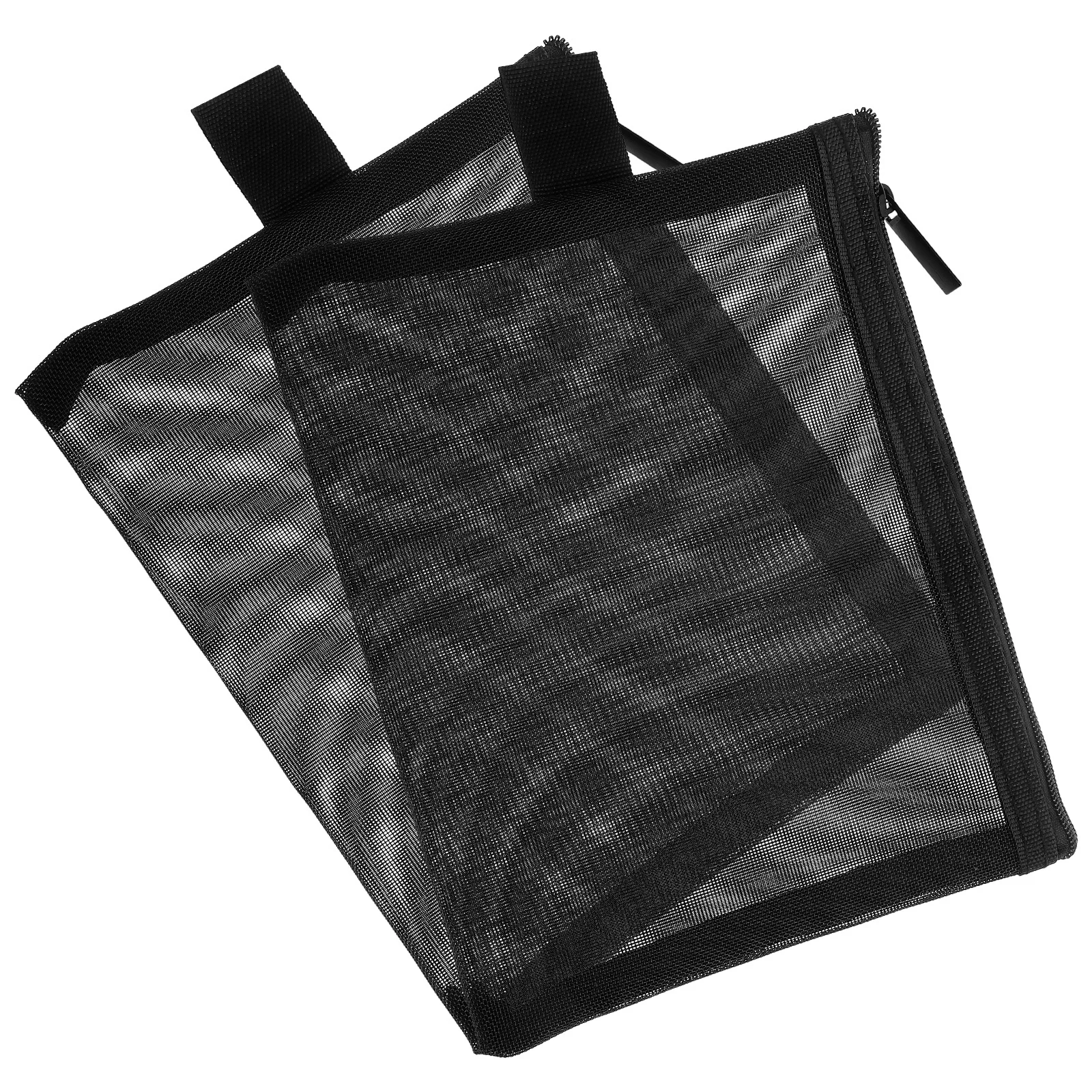 2 Buah Tas Nilon Tas Rias Portabel Organizer Perlengkapan Mandi Kantong Perjalanan Tas Penyimpanan Riasan Ritsleting Jaring Kantong Ritsleting Jaring