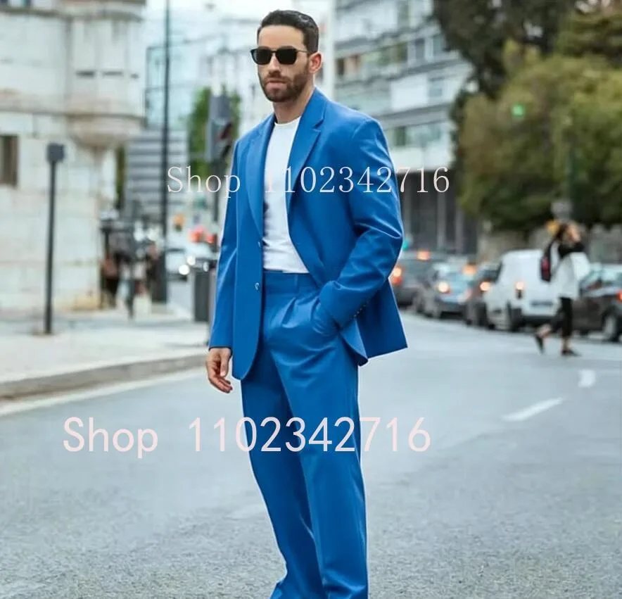 Latest Design Fuchsia Men Suits 2 Piece Groom Party Wedding Notched Lapel Terno Masculino Tuxedos Costume Homme Male Blazer Sets - view 5