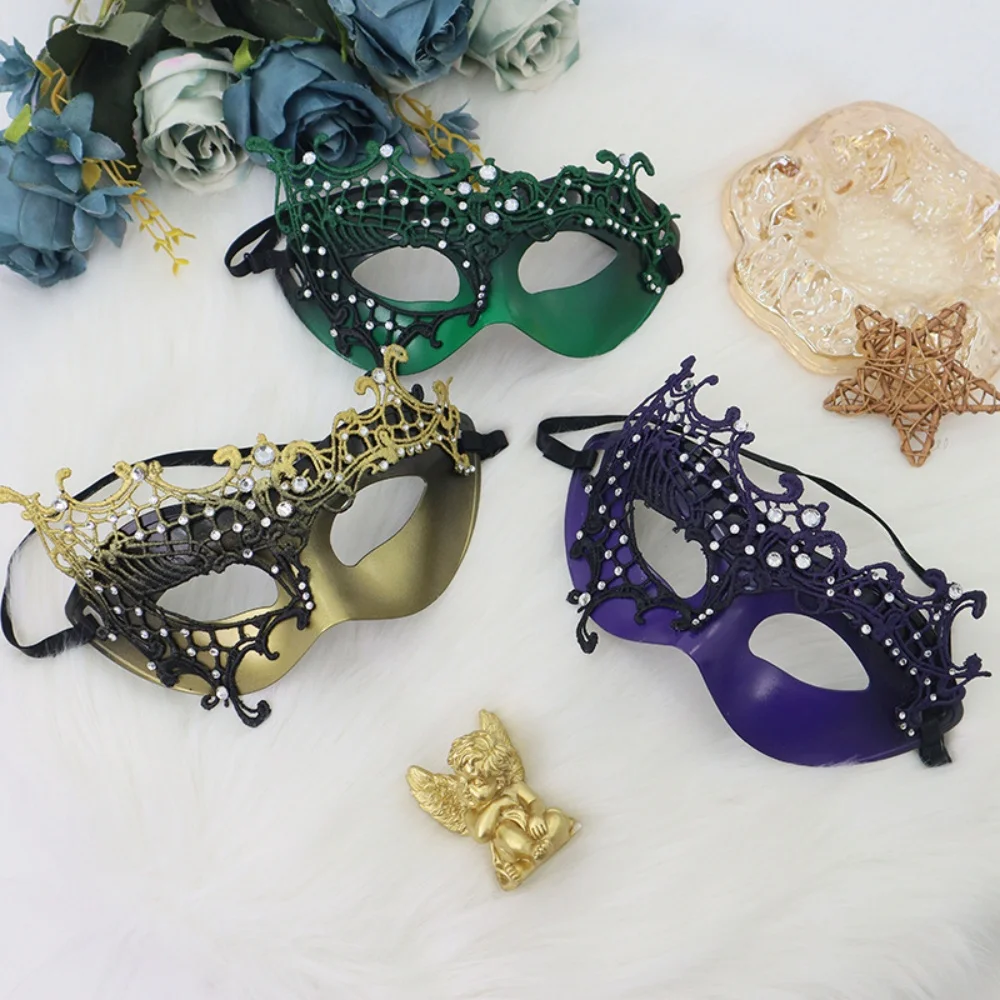 Party Mask Comfortable Rhinestone Mask Metal Mask Elegant For Cosplay Masquerade Prom