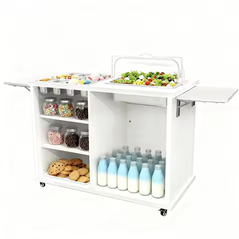 Foldable Charcuterie Grill Cart with Table and Removable Stainless Steel Basin Perfect for Outdoor BBQ Backyard Deck Parties Mob