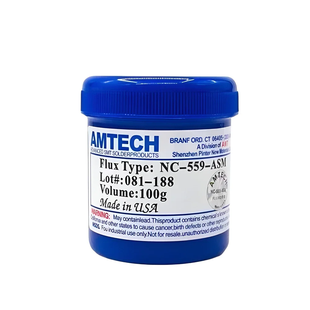 100% AMTECH NC-559-ASM 100g Flux Paste Lead Free Soldering Flux BGA Welding Commonly Used on Solder KingBo 218