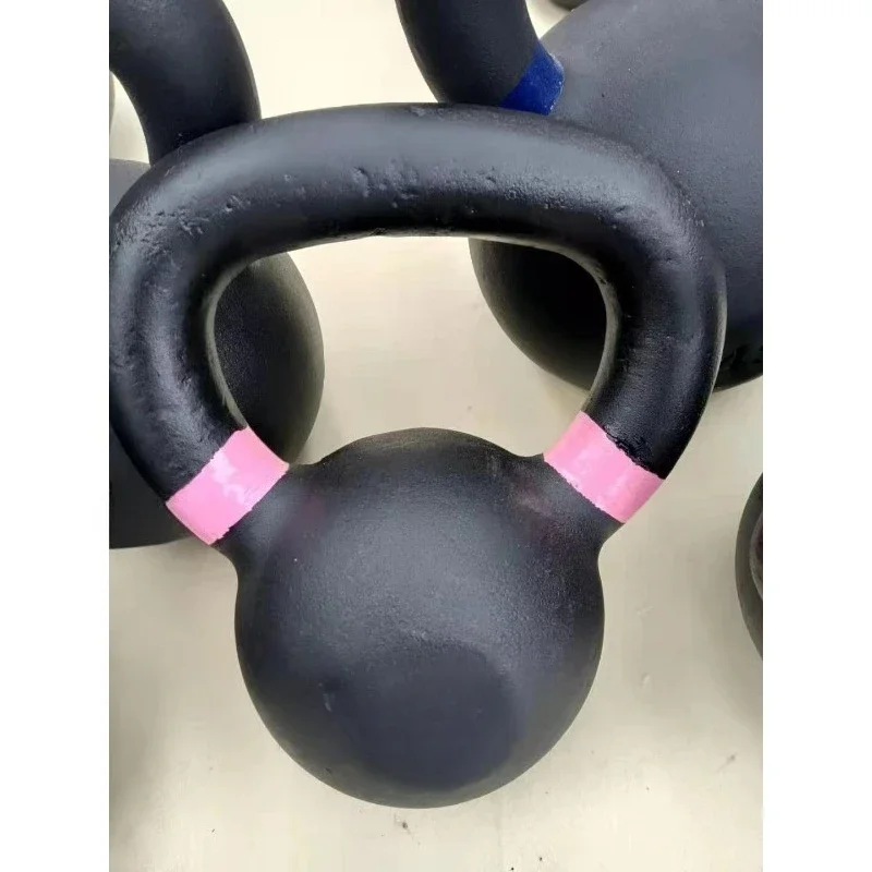 Single Cast Iron Kettlebell Wear-Resistant Surface Balanced Swing For Home Fitness And Full Body Muscle Strength Training