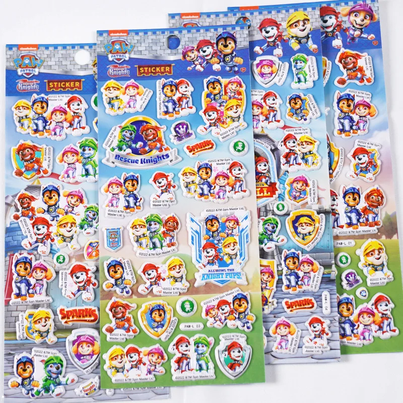 1PCS Cute Bubble 3D PAW Patrol Cartoon Sticker Decoration Suitcase Scrapbooking Phone Laptop Stationery Kid\'s Toy Sticker