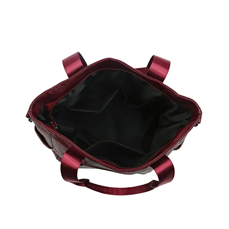 2025 New Large-capacity Soft Leather Fashion Shoulder Middle-aged Mother Bags Retro Simple PU High-end Portable Bag Sac A main