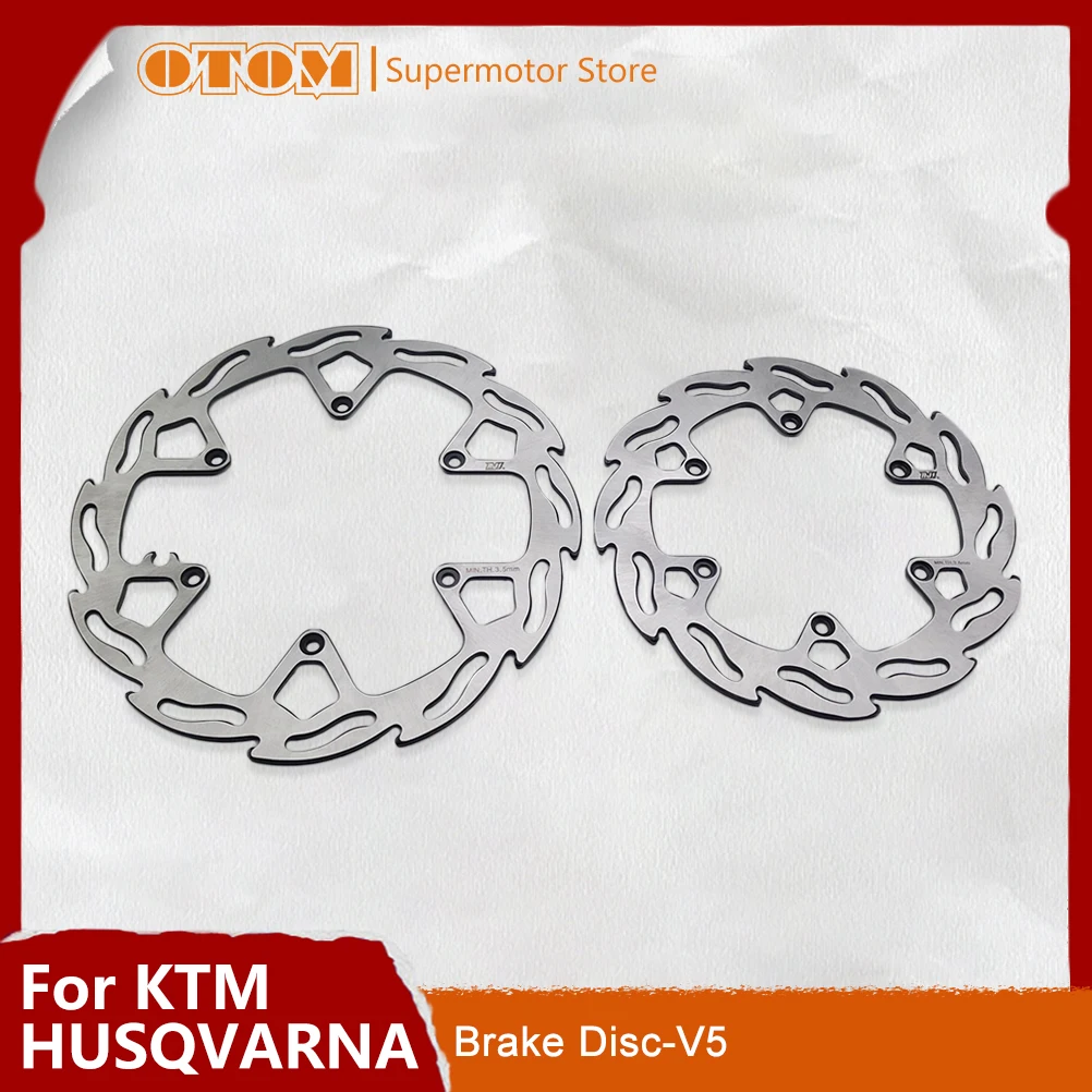 OTOM Motorcycle Front 260mm Rear 220mm Brake Disc Rotors 6 Holes Steel Disk For KTM SX XC EXC XCW HUSQVARNA TC FC/ TX FX TE FE