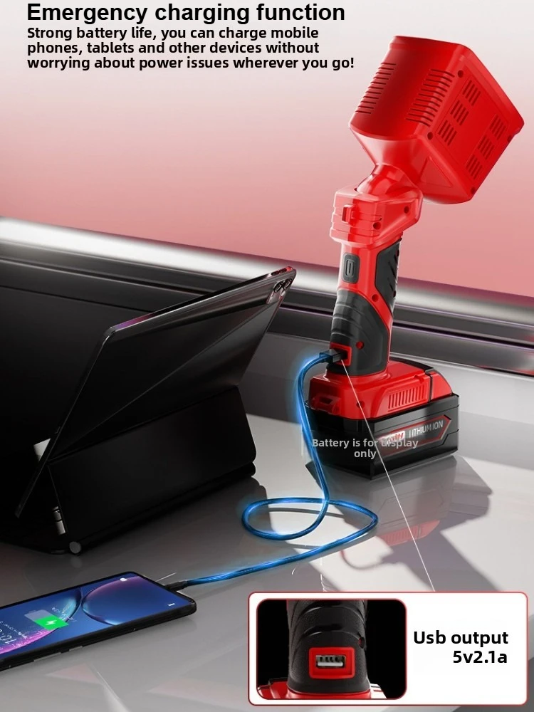 LED Spotlight Working Lamp Portable Outdoor Emergency Lighting Foldable Flashlight for Milwaukee/DeWalt/Makita Li-ion Battery