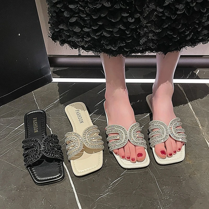 

Летние элегантные женские туфли с квадратным носком на низком каблуке, модные, удобные и легкие, новинка, хит продаж