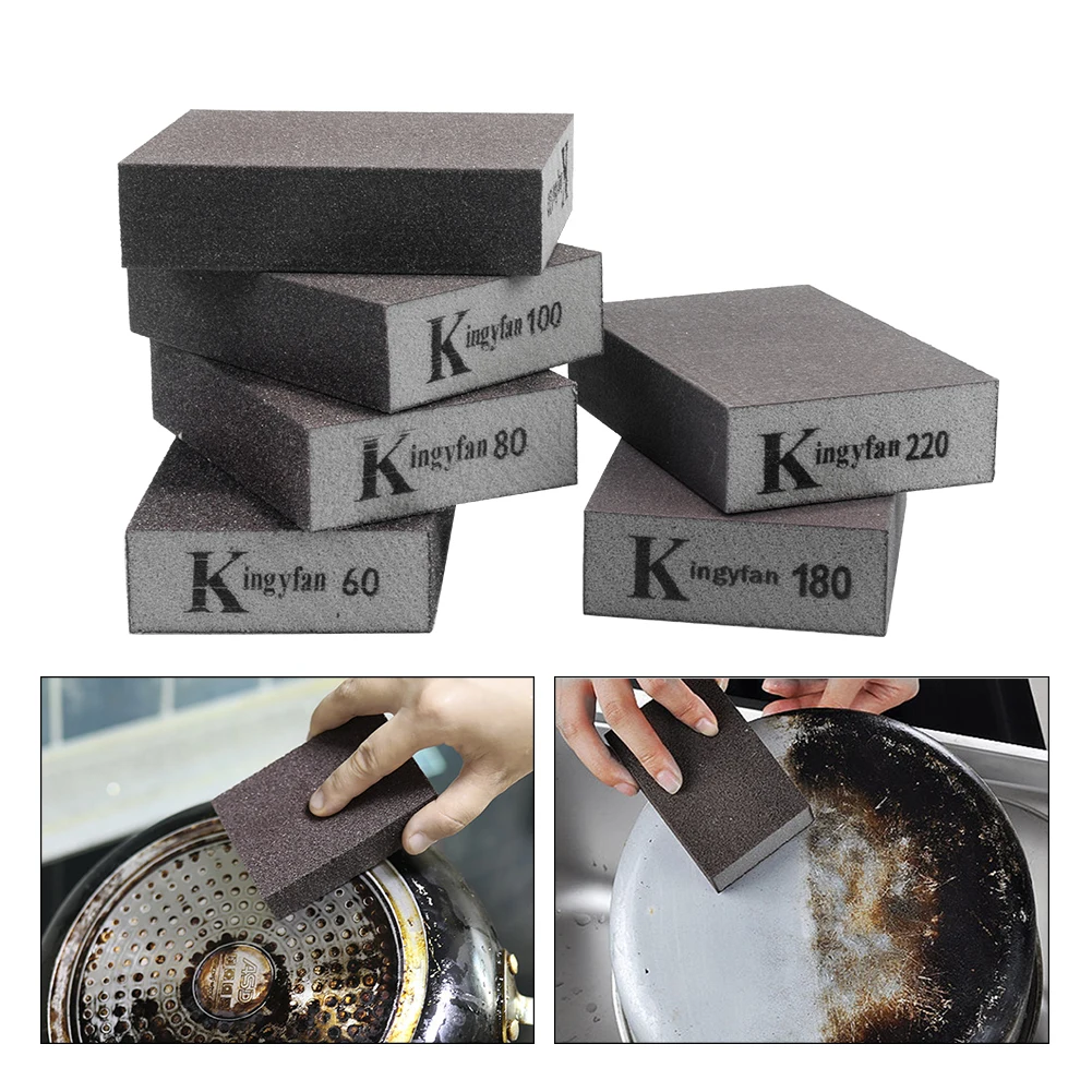 Polishing Sanding Sponges Sanding Blocks Sponge Sands Block Polishing Wood Furniture Metal Derusting Sandpaper Washable