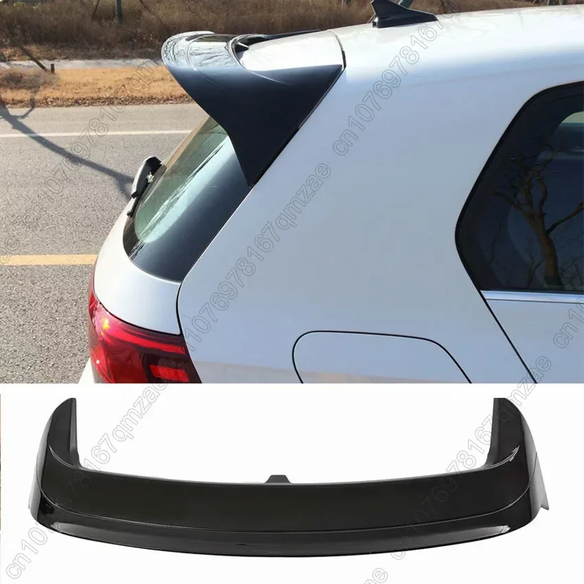 Black CS ClubSport Style Roof Spoiler Wing Kit Tuning For VW Golf 8 MK8 GTI GTD R 2020-2023 Car Rear Trunk Boot Spoiler Wing