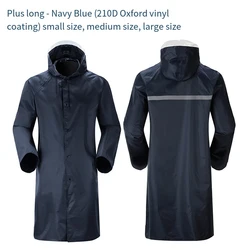 Waterproof Long Raincoat Windproof Rain Coats Rainwear Lightweight Hooded Trench Cloth Jacket Outdoor Hiking Camping Fishing XL