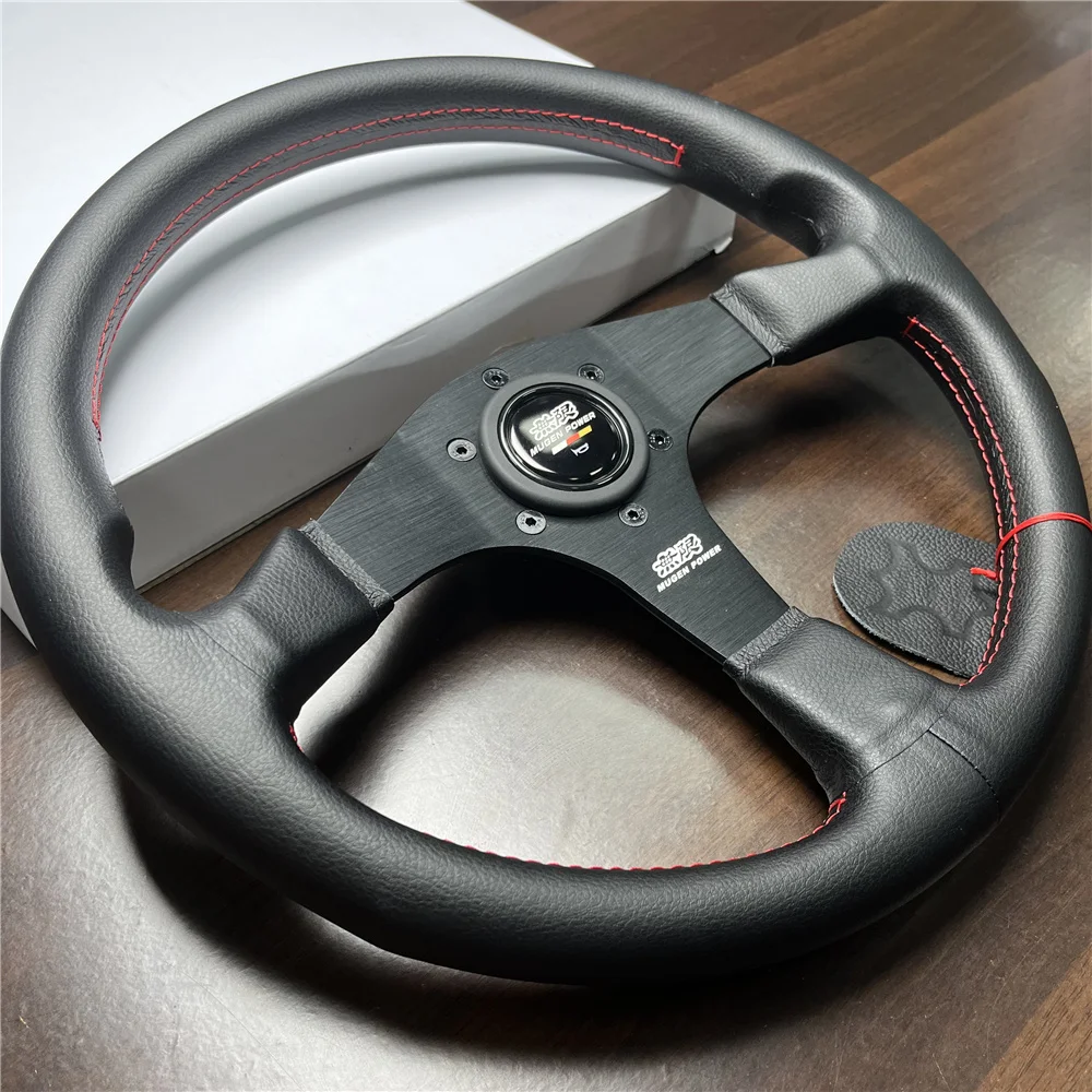 Mugen Steering copy 1:1 Ori Premium Microfiber leather 14\