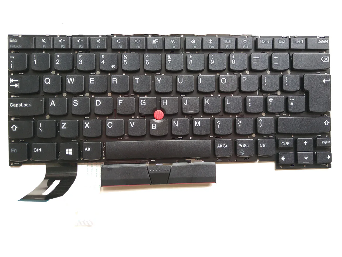 Imagem -03 - Teclado do Portátil Retroiluminado para Thinkpad Lenovo Reino Unido T490s Thinkpad T495s 20qj 20qk Sn20r66015